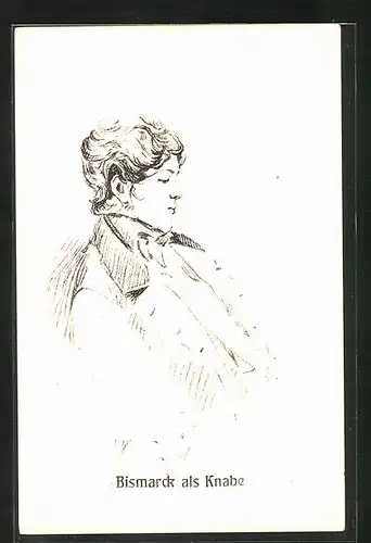 AK Portrait Otto von Bismarck als Knabe