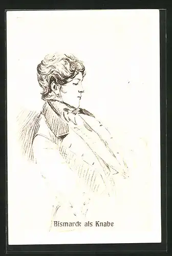 AK Portrait Otto von Bismarck als Knabe