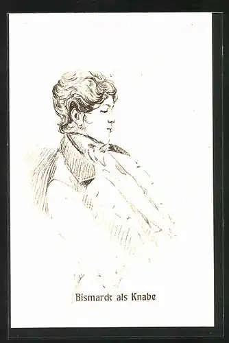 AK Portrait Otto von Bismarck als Knabe