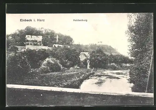 AK Einbeck i. Harz, Blick auf die Heldenburg