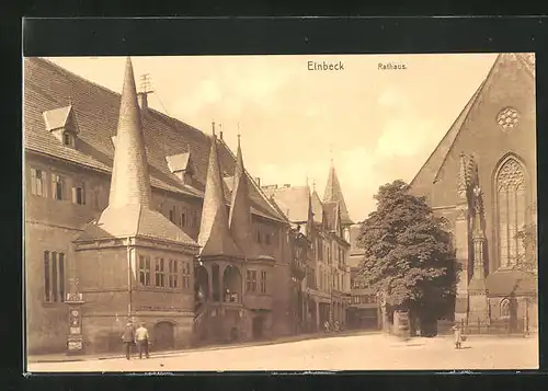 AK Einbeck, Blick auf das Rathaus und die Kirche