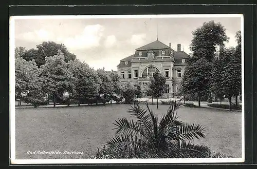 AK Bad Rothenfelde, Badehaus vom Park aus gesehen