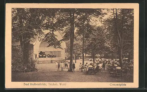 AK Bad Rothenfelde /Teutob. Wald, Besucher auf dem Concertplatz