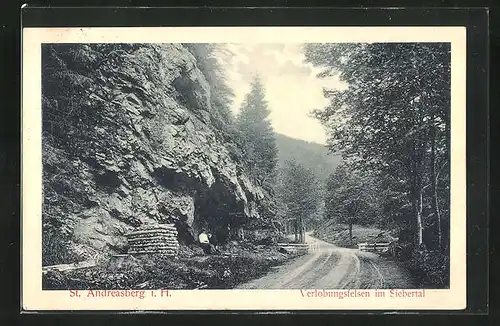 AK St. Andreasberg, Verlobungsfelsen im Siebertal