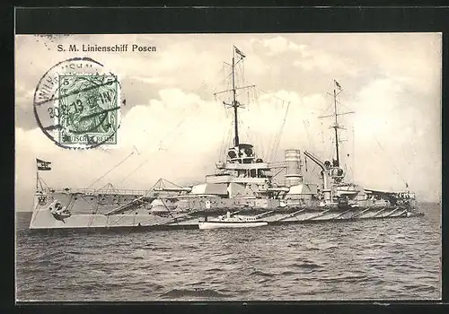 AK Linienschiff S.M. Posen, Kriegsschiff