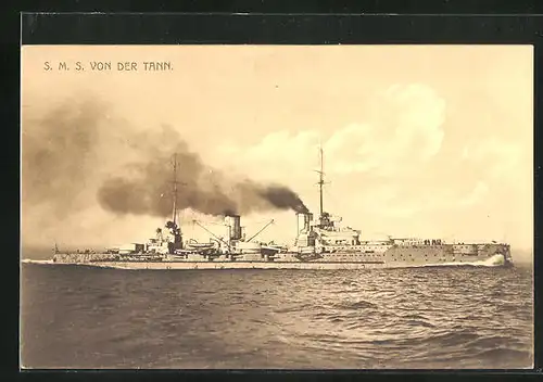 AK S.M.S. von der Tann in voller Fahrt