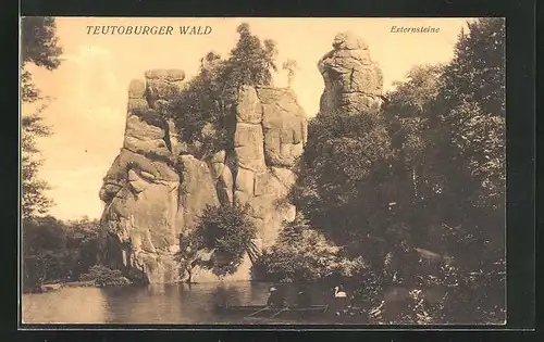 AK Externsteine /Teutob. Wald, Blick vom See her