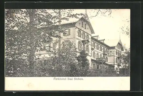 AK Bad Steben, Teilansicht vom Parkhotel