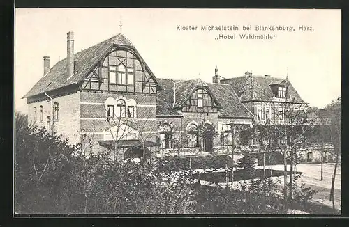 AK Kloster Michaelstein, Vorderseite vom Hotel Waldmühle