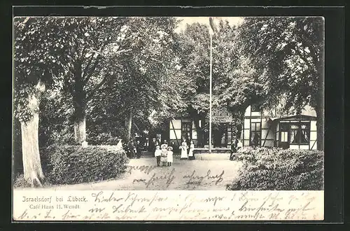 AK Israelsdorf b. Lübeck, Cafe Haus H. Wendt