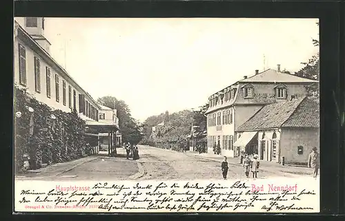 AK Bad Nenndorf, Hauptstrasse mit Kindern