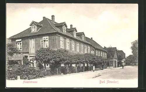 AK Bad Nenndorf, Hauptstrasse mit Passanten