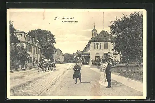 AK Bad Nenndorf, Kurhausstrasse mit Pferdewagen