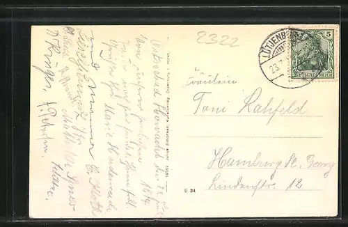 AK Hohwacht / Ostsee, Ortsansicht mit Ruderbooten auf einer Feldwiese