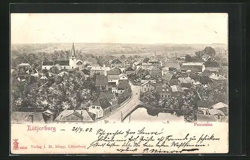 AK Lütjenburg, Panoramablick aus der Vogelschau