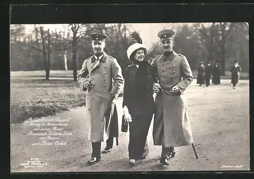 AK Ernst August Herzog von Braunschweig und Herzogin Victoria Luise, Prinz Oskar