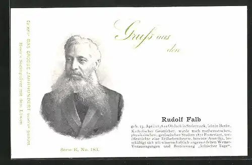 AK Portrait des Gelehrten Rudolf Falb
