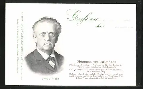 AK Portrait des Physikers Hermann von Helmholtz