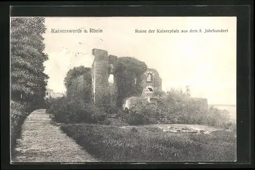 AK Kaiserwerth / Rhein, Ruine der Kaiserpfalz