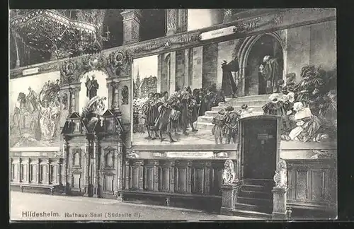 AK Hildesheim, Südseite im Rathaus-Saal