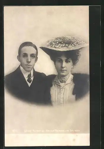 AK König Alfons & Königin Victoria von Spanien