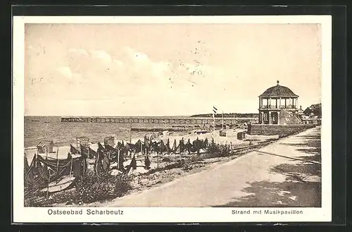 AK Scharbeutz, Strand mit Musikpavillon