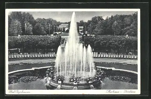 AK Bad Oeynhausen, Fontaine am Kurhaus