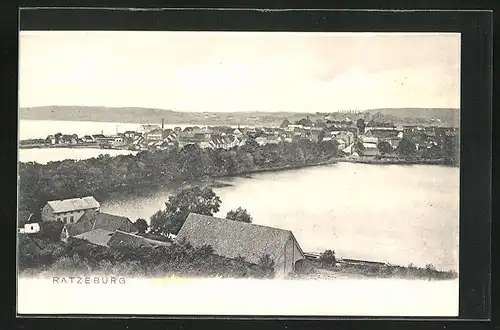 AK Ratzeburg, Blick auf Ort und Seenlandschaft