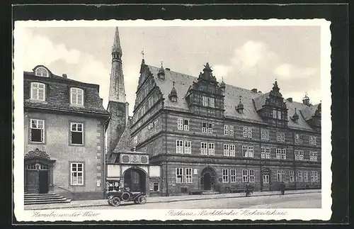 AK Hameln, Rathaus, Marktkirche und Hochzeitshaus