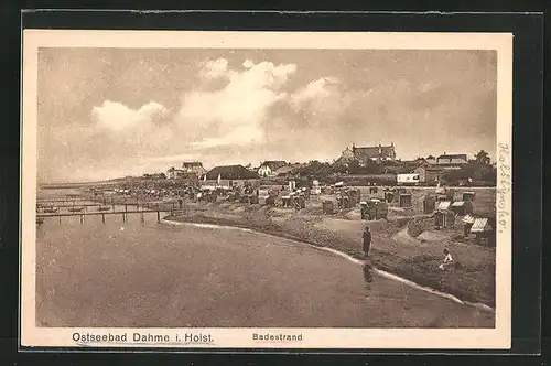 AK Dahme i. Holst., Strandpartie mit Strandkörben