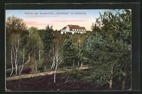 AK Jesteburg, Ansicht des Sanatoriums Heidehaus