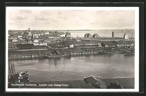 AK Cuxhaven, Ansicht vom Hapag-Turm aus