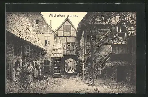 AK Lüneburg, Fachwerkhaus Roter Hahn