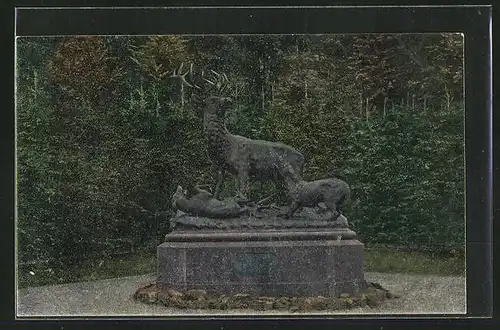 AK Friedrichsruh, Hirschgruppen-Denkmal