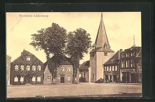 AK Lütjenburg, Ortspartie mit Geschäften und Apotheke