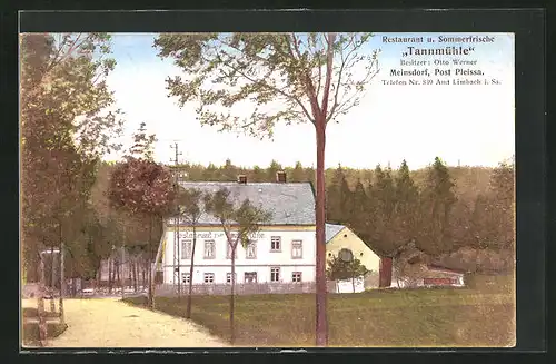 AK Meinsdorf, Restaurant u. Sommerfrische Tannmühle