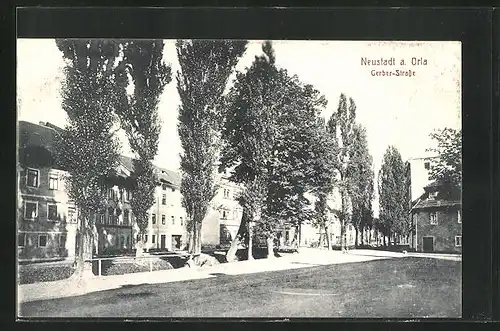 AK Neustadt / Orla, Wohnhäuser in der Gerber-Strasse