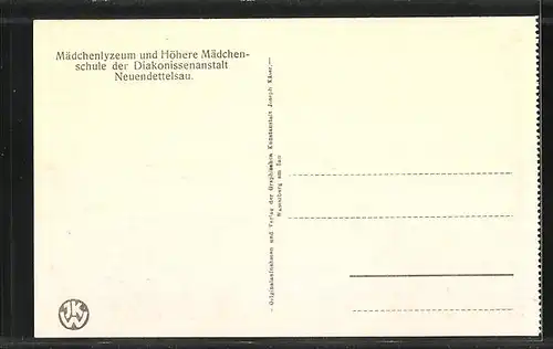 AK Neuendettelsau, Mädchenlyzeum und Höhere Mädchenschule der Diakonissenanstalt, Ein Schlafsaal