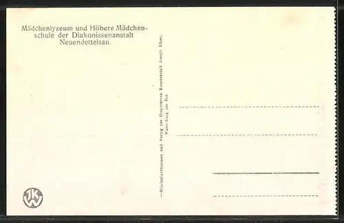 AK Neuendettelsau, Mädchenlyzeum und Höhere Mädchenschule der Diakonissenanstalt, Krankenzimmer