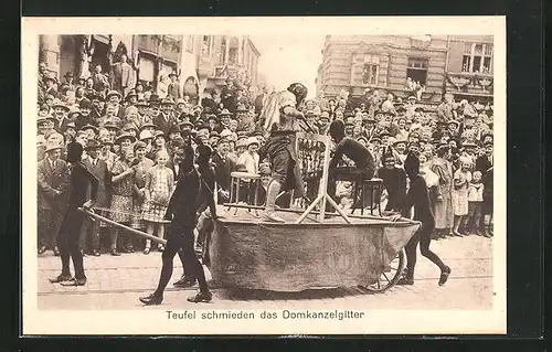 AK Lübeck, 700 Jahr Feier, Teufel schmieden das Domkanzelgitter