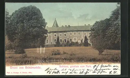 AK Schönweide, Schloss gesehen vom Park