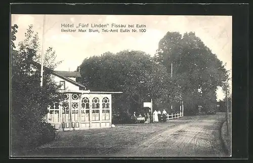 AK Fissau b. Eutin, Hotel Fünf Linden