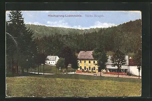 AK Hirschsprung / Sächs. Erzgeb., Gasthaus zur Ladenmühle