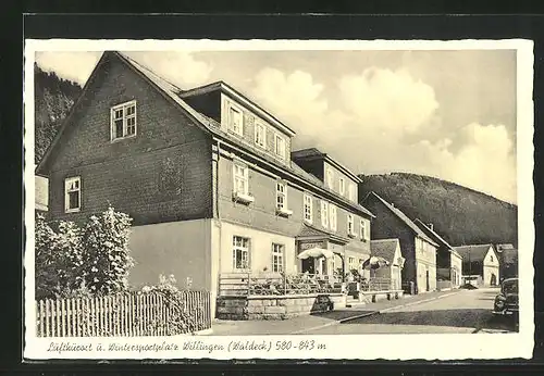 AK Willingen /Waldeck, Wintersportplatz mit Gasthäusern