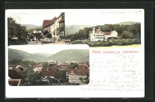 AK Ilsenburg / Harz, Gasthaus Waldhöhe, Ortsansicht