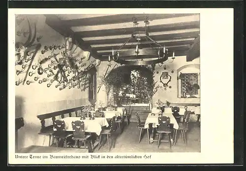 AK Rothenburg / Tauber, Gasthaus Baumeisterhaus