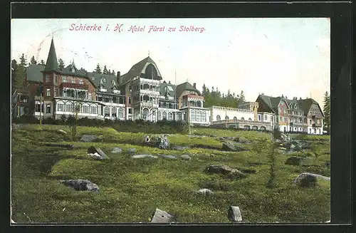 AK Schierke i. H., Hotel Fürst zu Stolberg