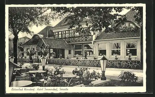 AK Niendorf /Holst. Seeseite des Hotels Immenhof