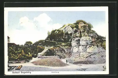 AK Segeberg, Kalkberg mit Wanderer