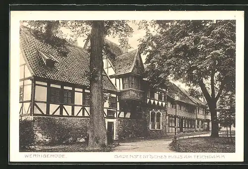 AK Wernigerode, Gadenstedt`sches Haus am Teichdamm